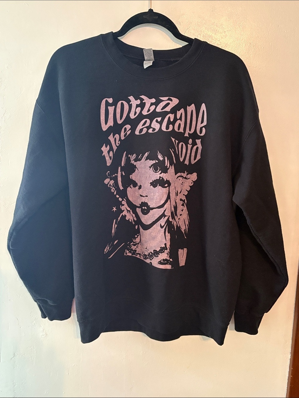 Melanie Martinez Black Crewneck Sweatshirt with Pink Graphic
